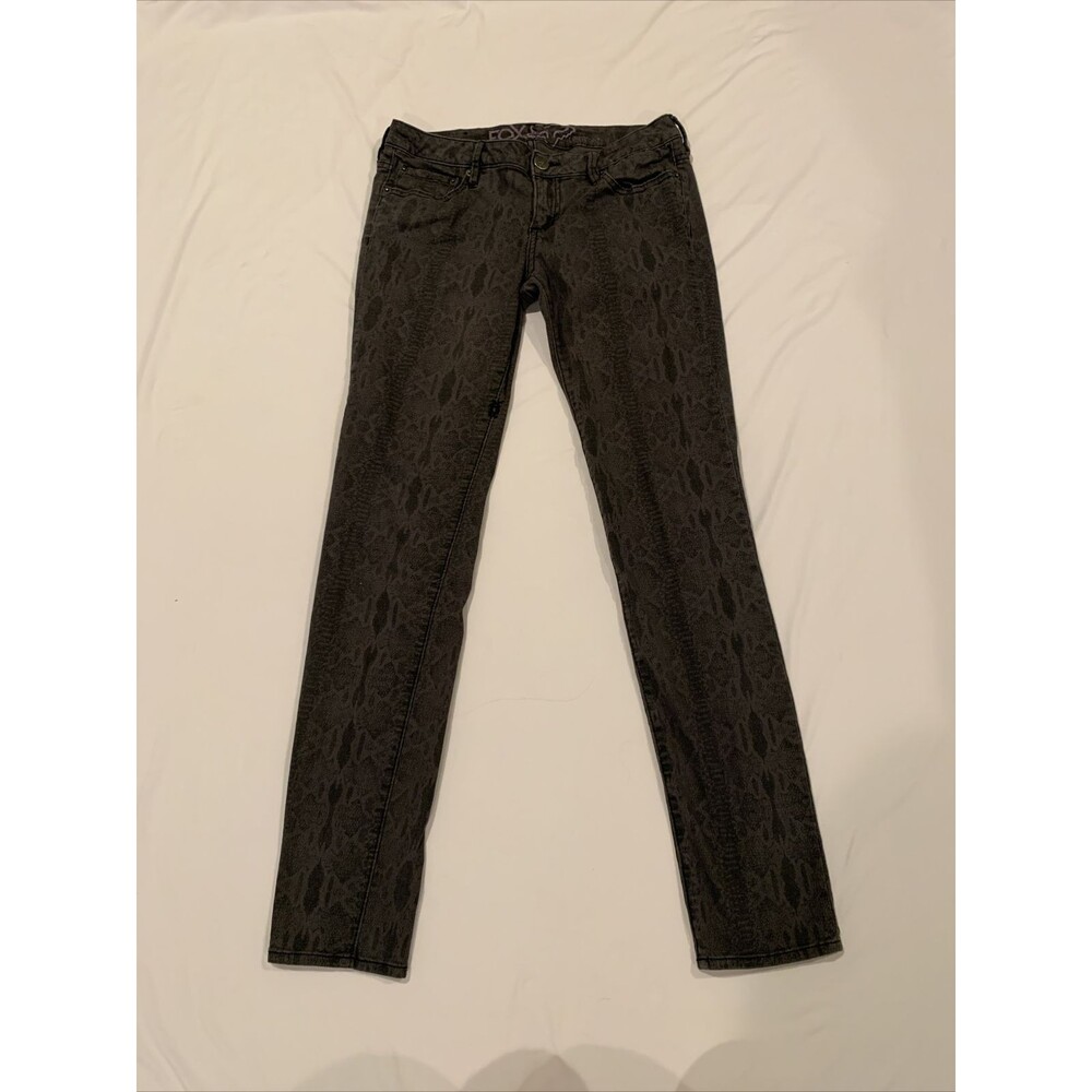 FOX Racing Women's Lifestyle Pants Leggings Gray Snakeskin Print Size 9 Juniors